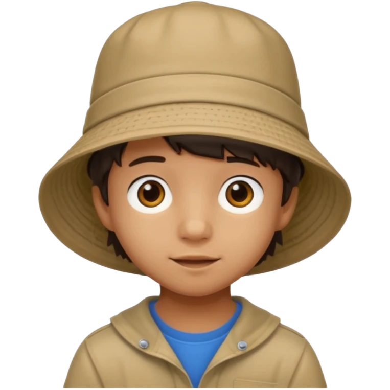 bucket hat kid emoji