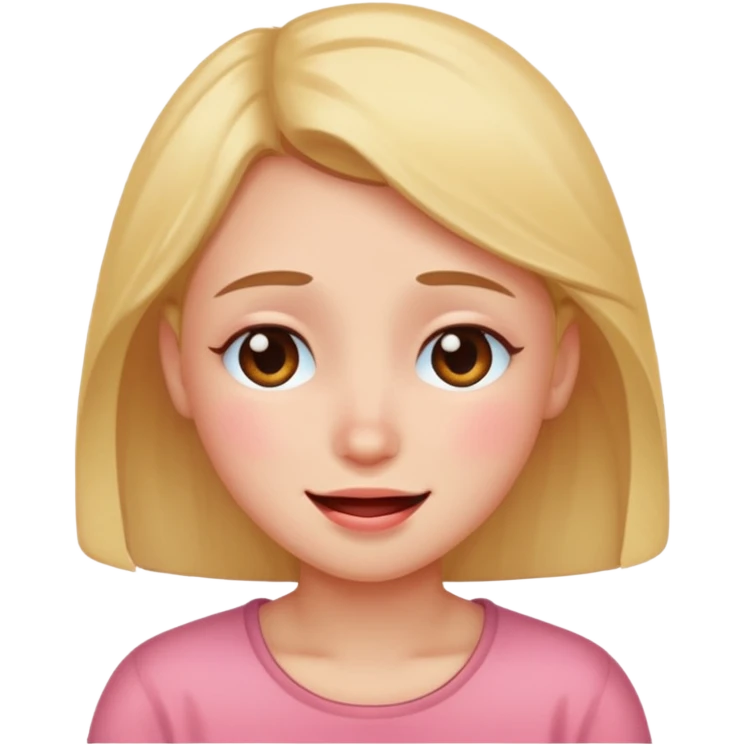 Blushing, shy, little tears, happy emoji