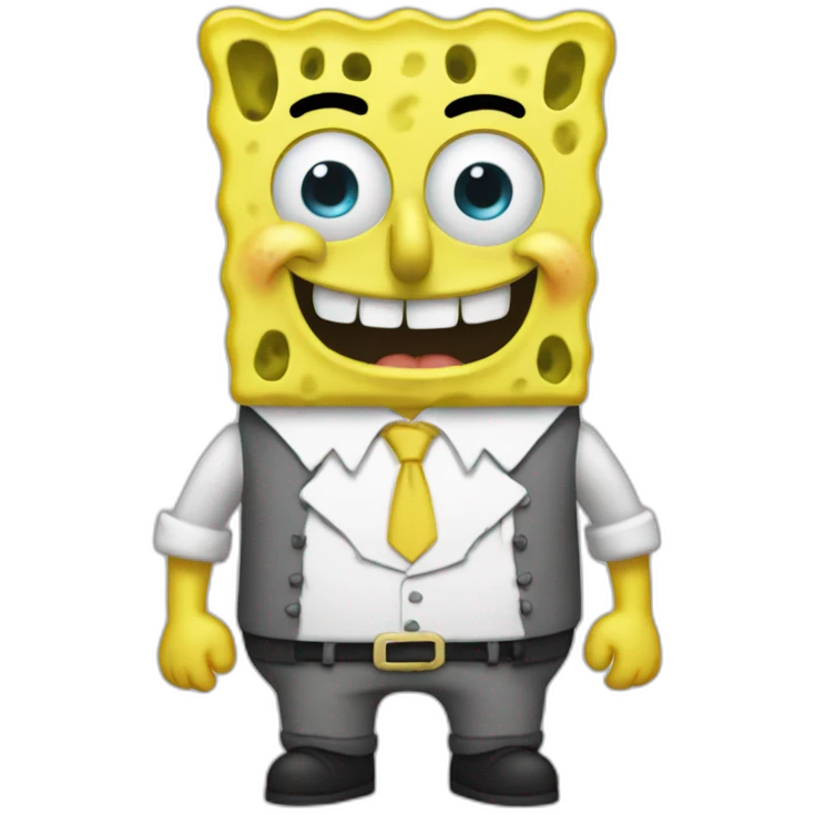 Spongebob wearing à haut emoji