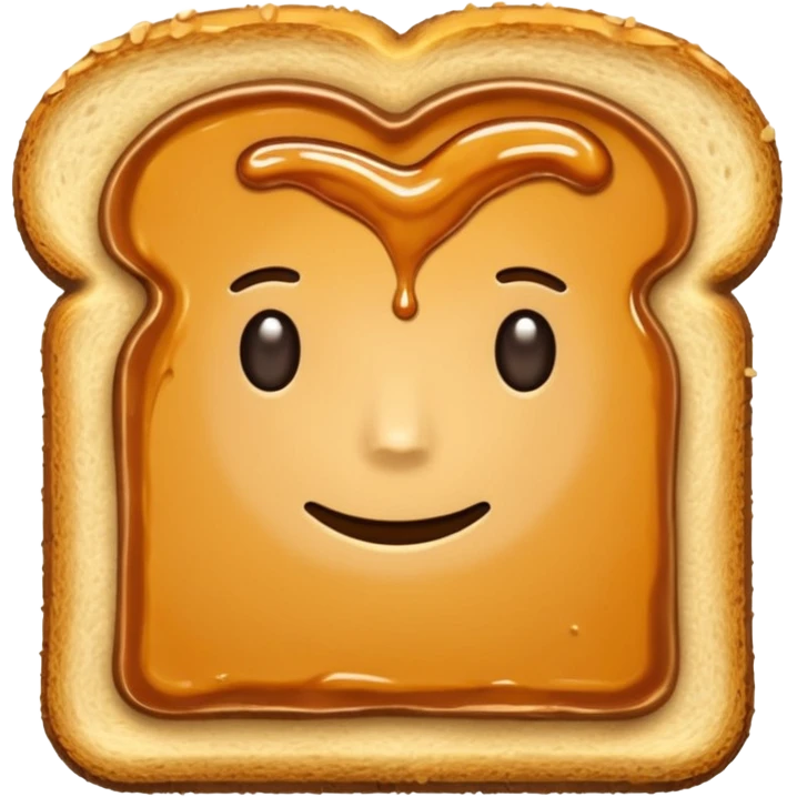 toast of bread with dulce de leche in it emoji