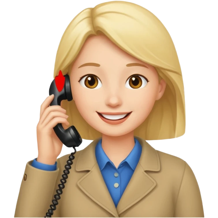A person is calling on the phone emoji