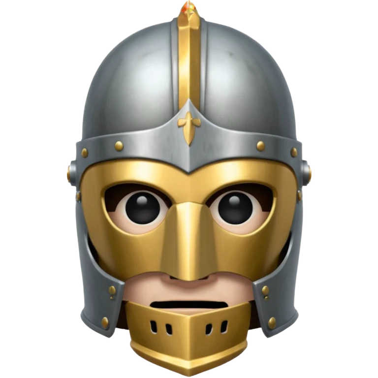 Monty pyton knight with full face covered helmet emoji