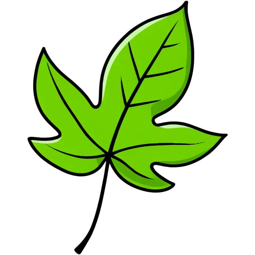 text document with a leaf watermark emoji