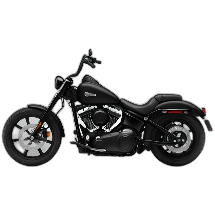 Harley street bob Black colour emoji