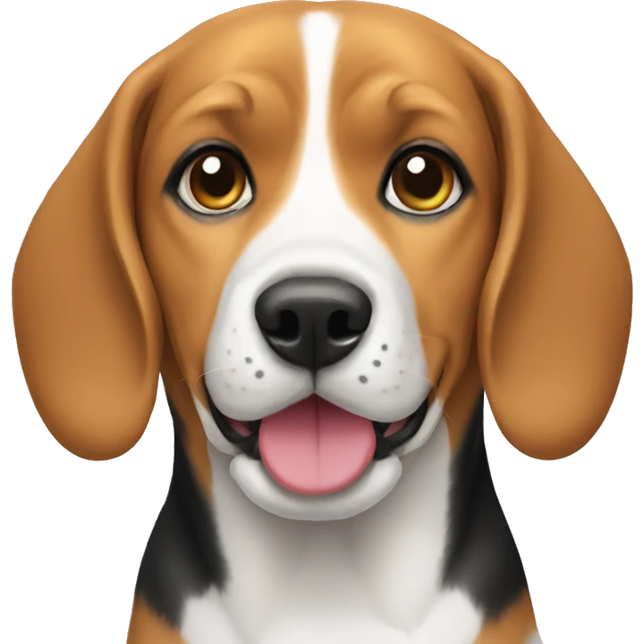 beagle dog with girl emoji