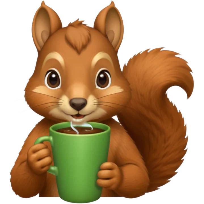 Ardilla tomando mate emoji