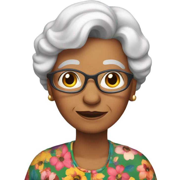 grandma wearing a dress emoji