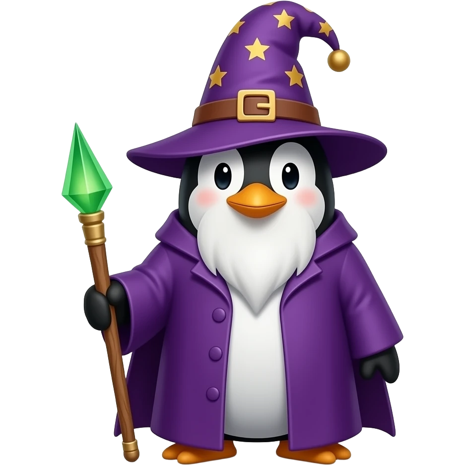 Penguin Wizard emoji