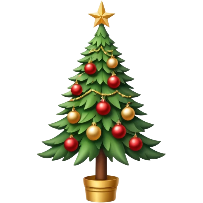tall christmas tree with soft leaves emoji