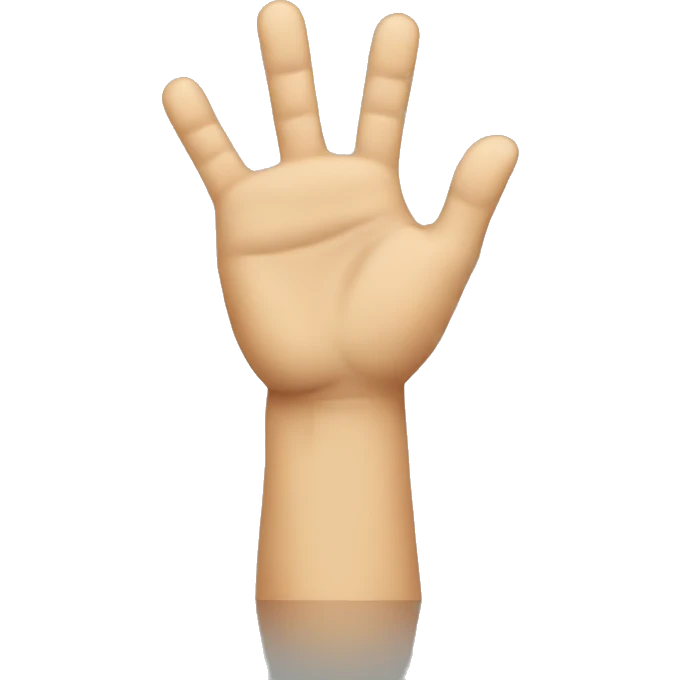 Raised hand with question emoji
