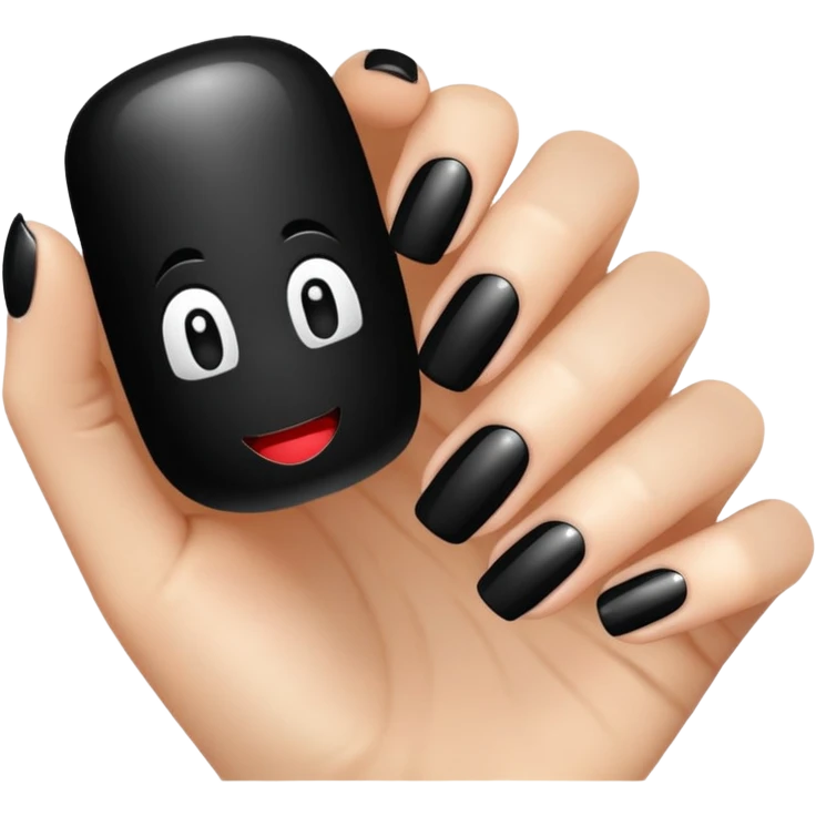 nail art black emoji