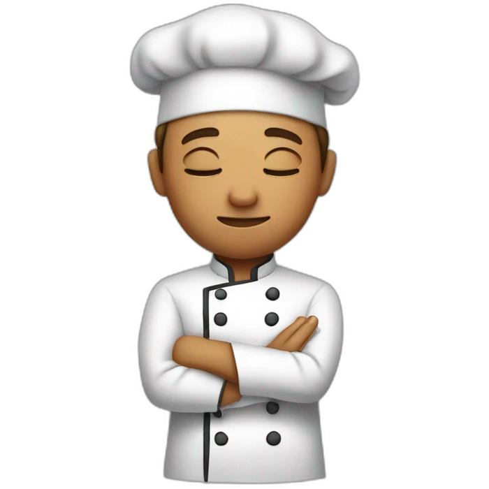 Chef one hand pinched eyes closed emoji