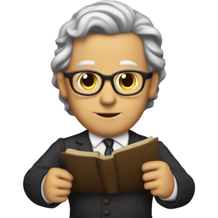 A lawyer with the constitution in his hands emoji
