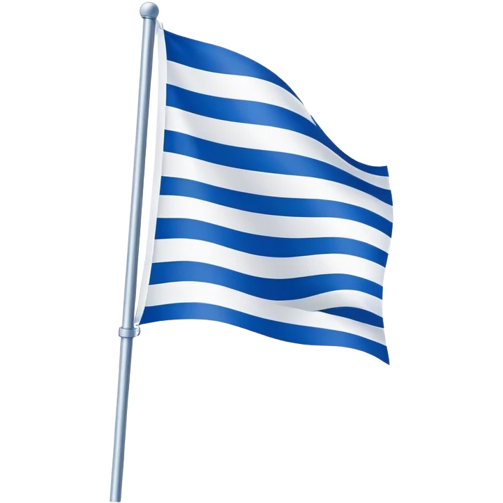 Flag - NO RED Stripes, blue and white  flag modern emoji