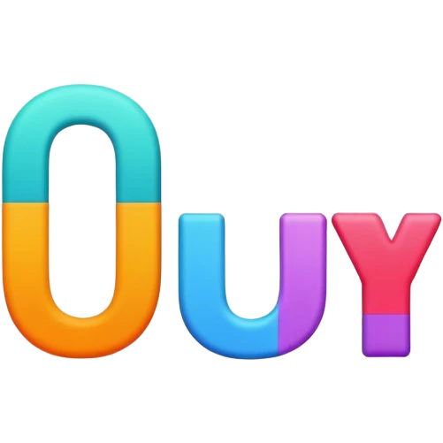 colorful letters UYI in bold font emoji