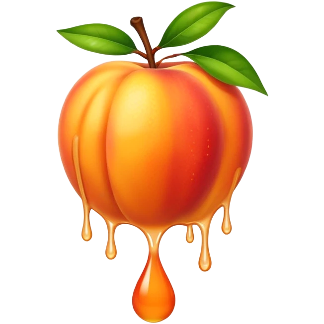 Dripping. Nectarine emoji