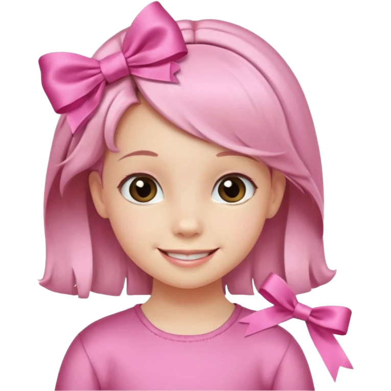 little girl with ribbon hairclip emoji