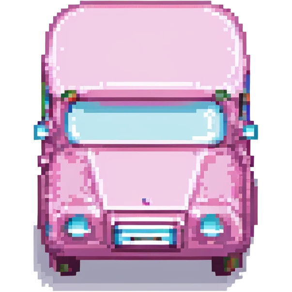 pink bus emoji
