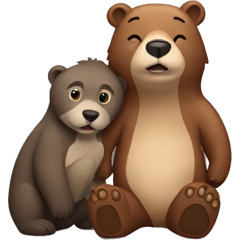 Bear with an otter emoji