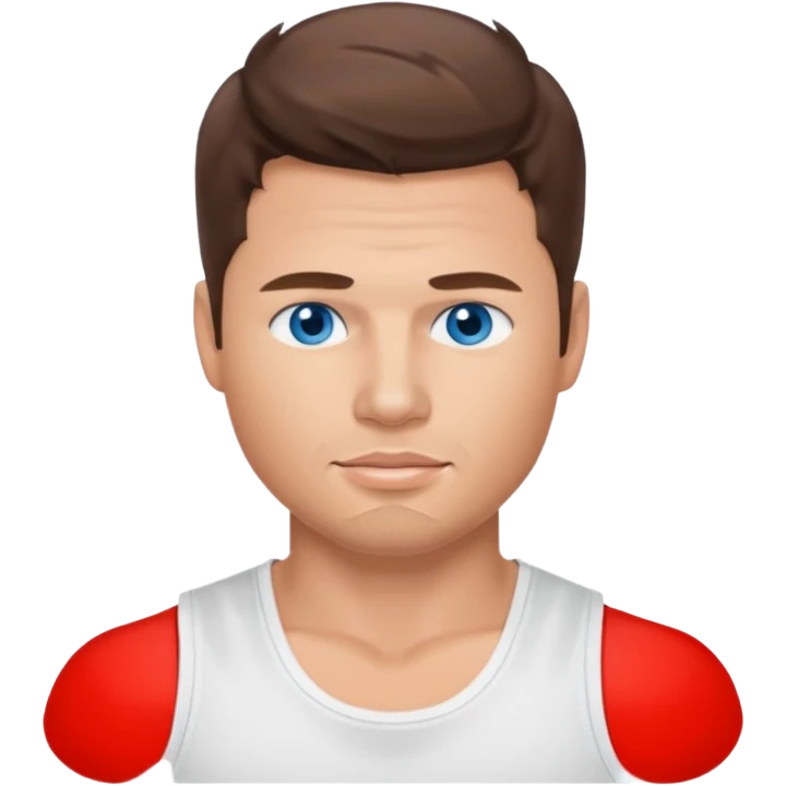 Nick Lachey blue eyes, brown hair, white tank top emoji