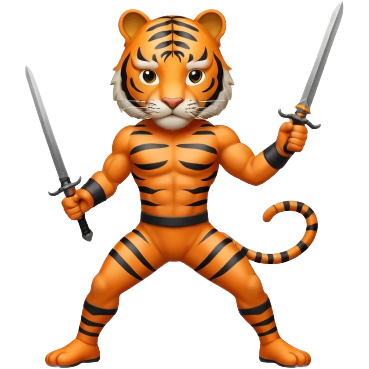 Tiger animal fencing sword  emoji