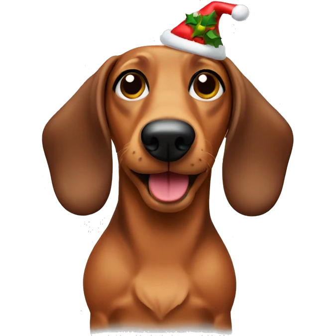 Wiener dog Christmas emoji