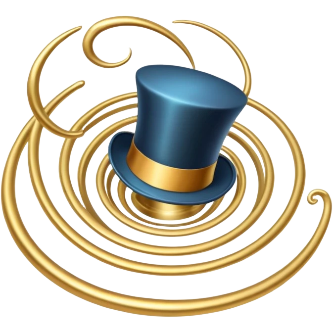 🎩🕳️ Top Hat Portal – A magician’s trick gone interdimensional. emoji
