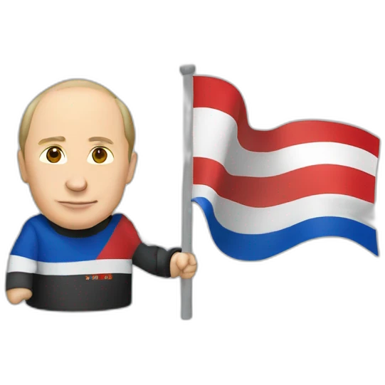 putin with russia flag emoji