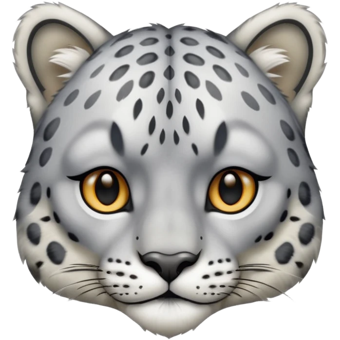 snow leopard face emoji