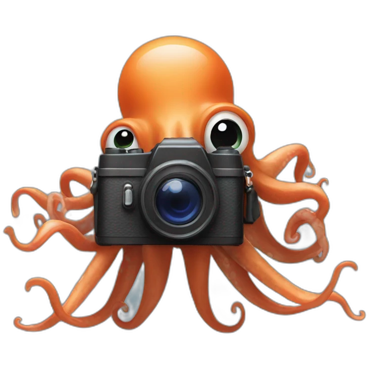 Squid with camera emoji