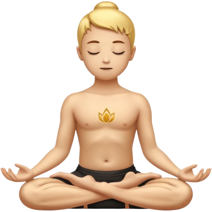 Goldene Person im Lotussitz emoji