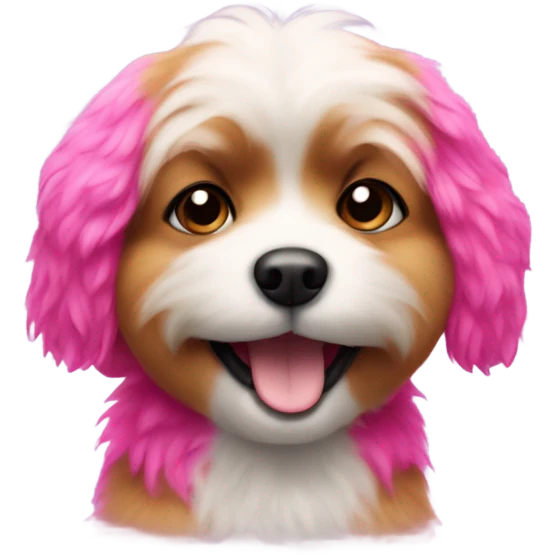 Pink dog emoji