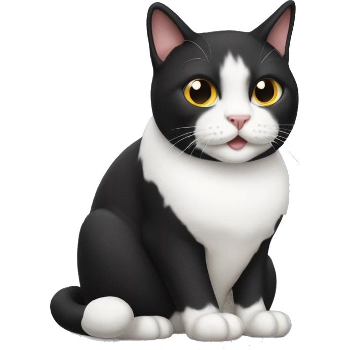 Tuxedo cat emoji