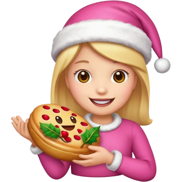 Chrismas cute pink emojis food emoji