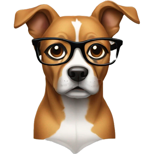 Dog with thug glasses emoji