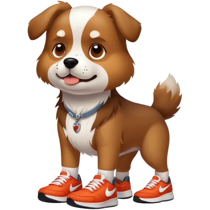 Dog with Nikes  emoji