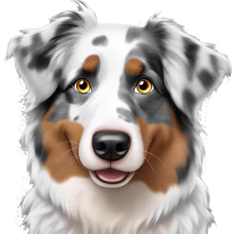 Blue eyed blue Merle Australian shepherd  emoji