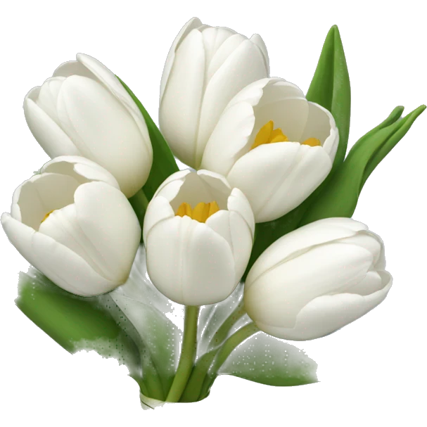 white tulip bouquet  emoji