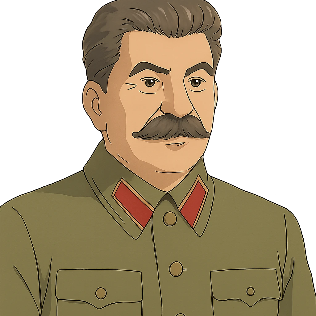 ghibli style portrait of Stalin emoji