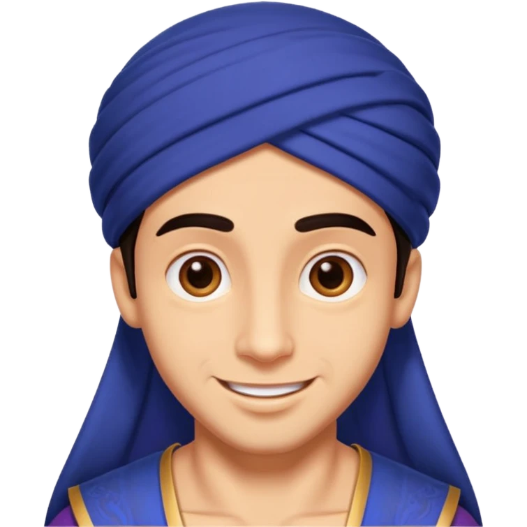 Alladin face only cute face young face emoji