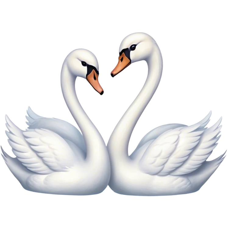 Tow dreamey swan emoji