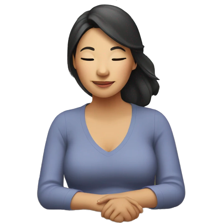 asian mom relaxing emoji