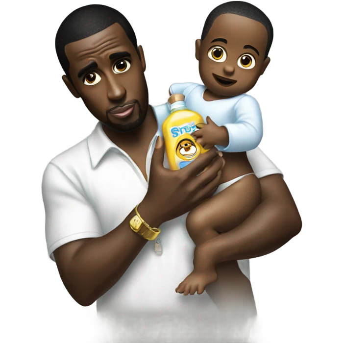 p diddy holding baby oil emoji