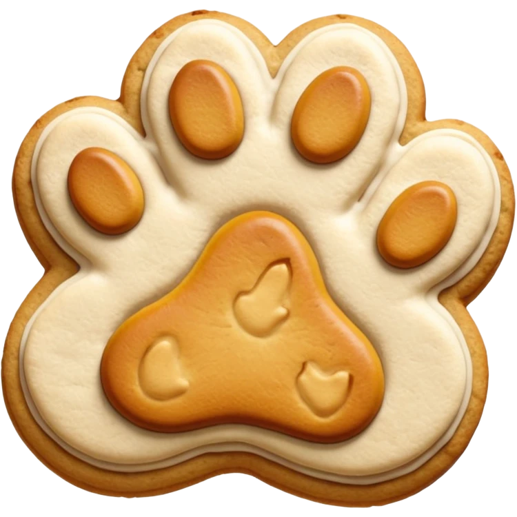cat paw print cookie emoji