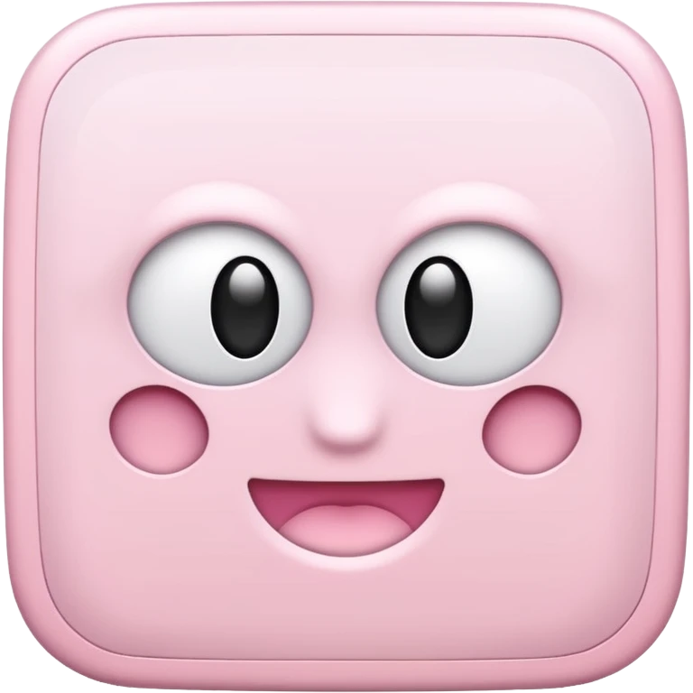 White A in a light pink sqaure emoji