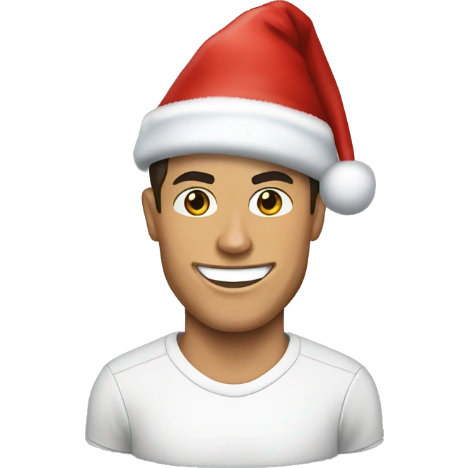 cristiano ronaldo with santa hat emoji