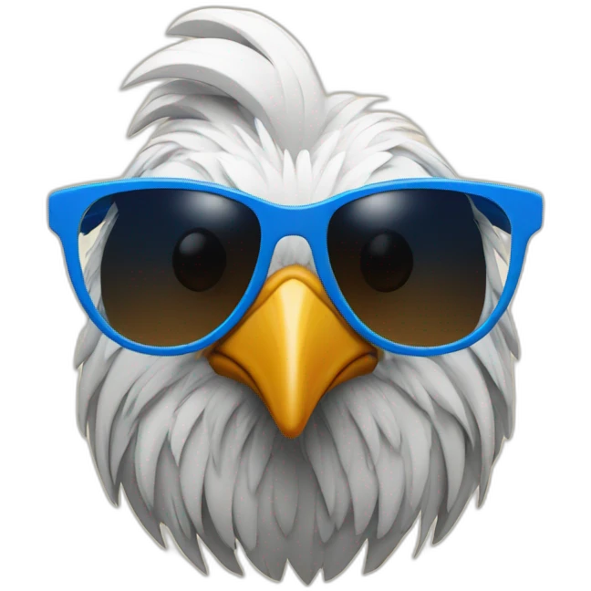 roosterwith blue sunglasses emoji