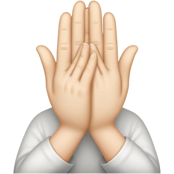 Prayer hands sad emoji  emoji