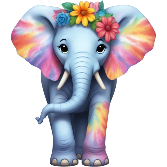 Elephant hippie emoji
