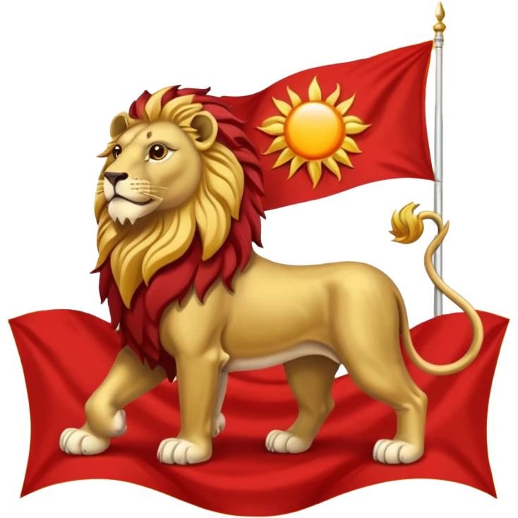 پرچم شیر و خورشید ایران emoji